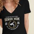 Wrestling Senior Mom The Final Match 2026 Graduation Women's Jersey Short Sleeve Deep V-Neck Tshirt