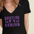 Wrestling Senior Night Wrestling Senior 2025 Graduation 49 Women's Jersey Short Sleeve Deep V-Neck Tshirt