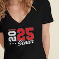 Wrestling Senior Night Wrestling Senior 2025 Graduation 75 Women's Jersey Short Sleeve Deep V-Neck Tshirt