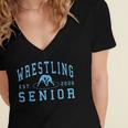 Wrestling Senior Night Wrestling Senior 2026 Graduation 70 Women's Jersey Short Sleeve Deep V-Neck Tshirt