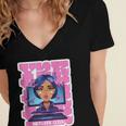Y2K Nostalgia Retro Aesthetic Trendy Vintage Women's Jersey Short Sleeve Deep V-Neck Tshirt