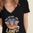 Y'All Got AnyUhhLamps Introvert Humor Casual Women's Jersey Short Sleeve Deep V-Neck Tshirt Y'All Got AnyUhhLamps Introvert Humor Casual Women's Jersey Short Sleeve Deep V-Neck Tshirt