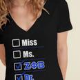 Zeta Phi Beta Doctor Graduation Zeta Phi Beta HBCU Doctor Women's Jersey Short Sleeve Deep V-Neck Tshirt