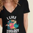 Zoologist Scientist Wildlife Biologist Zoology Introverted Women's Jersey Short Sleeve Deep V-Neck Tshirt
