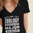 Zoology Major Graduation Zoology Quote Women's Jersey Short Sleeve Deep V-Neck Tshirt
