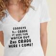 1st First Grade Graduation Tshirt Moving On To 2nd Grade Women's Jersey Short Sleeve Deep V-Neck Tshirt