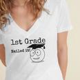 1st Grade Nailed It Kids Graduation TShirt Second Grade Women's Jersey Short Sleeve Deep V-Neck Tshirt
