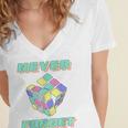 80s 90s Nostalgia Magic Cube Retro Party Costume Women's Jersey Short Sleeve Deep V-Neck Tshirt