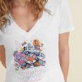 80's Cartoon Heroes Apparel For Retro Nostalgia Fans Women's Jersey Short Sleeve Deep V-Neck Tshirt 80's Cartoon Heroes Apparel For Retro Nostalgia Fans Women's Jersey Short Sleeve Deep V-Neck Tshirt