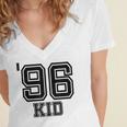 '96 Kid Perfect Vintage Retro Nostalgia Gear For Year 1996 Women's Jersey Short Sleeve Deep V-Neck Tshirt '96 Kid Perfect Vintage Retro Nostalgia Gear For Year 1996 Women's Jersey Short Sleeve Deep V-Neck Tshirt