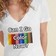 Adult Coloring Book Can I Go Color Now Women Men Adults Premium Tri-Blend Women's Jersey Short Sleeve Deep V-Neck Tshirt