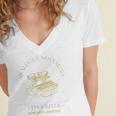 Analogue Nostalgia Typewriter Graphic Premium Tri-Blend Women's Jersey Short Sleeve Deep V-Neck Tshirt