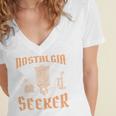Antique NOSTALGIA SEEKER Antique Collector Women's Jersey Short Sleeve Deep V-Neck Tshirt