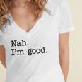 Antisocial Nah I'm Good Introvert Sarcastic Saying Women's Jersey Short Sleeve Deep V-Neck Tshirt Antisocial Nah I'm Good Introvert Sarcastic Saying Women's Jersey Short Sleeve Deep V-Neck Tshirt