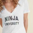 Antisocial NINJA UNIVERSITY Introvert Sarcastic Women's Jersey Short Sleeve Deep V-Neck Tshirt Antisocial NINJA UNIVERSITY Introvert Sarcastic Women's Jersey Short Sleeve Deep V-Neck Tshirt