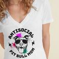 Antisocial Pit Bull Mom Pittie Introvert Dog Lover Pit Bull Raglan Baseball Tee Women's Jersey Short Sleeve Deep V-Neck Tshirt Antisocial Pit Bull Mom Pittie Introvert Dog Lover Pit Bull Raglan Baseball Tee Women's Jersey Short Sleeve Deep V-Neck Tshirt