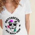 Antisocial Pit Bull Mom Pittie Introvert Dog Lover Pit Bull Women's Jersey Short Sleeve Deep V-Neck Tshirt Antisocial Pit Bull Mom Pittie Introvert Dog Lover Pit Bull Women's Jersey Short Sleeve Deep V-Neck Tshirt