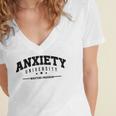 Anxiety University Anxious Antisocial Introvert Women's Jersey Short Sleeve Deep V-Neck Tshirt Anxiety University Anxious Antisocial Introvert Women's Jersey Short Sleeve Deep V-Neck Tshirt