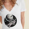 Astronaut Aesthetic Holding Moon Balloon Planets Introvert Women's Jersey Short Sleeve Deep V-Neck Tshirt Astronaut Aesthetic Holding Moon Balloon Planets Introvert Women's Jersey Short Sleeve Deep V-Neck Tshirt