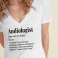 Audiologist Audiology Student Graduation Ear Doctor Women's Jersey Short Sleeve Deep V-Neck Tshirt
