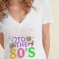Back To The 80's Mixtape Era Nostalgia Retro 1980 80's Style Women's Jersey Short Sleeve Deep V-Neck Tshirt Back To The 80's Mixtape Era Nostalgia Retro 1980 80's Style Women's Jersey Short Sleeve Deep V-Neck Tshirt