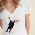 Basketball Slam Dunk Elementary Graduation 2025 6th Grade Women's Jersey Short Sleeve Deep V-Neck Tshirt