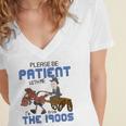 Biden Please Be Patient With Me I'm From The 1900s Vintage Women's Jersey Short Sleeve Deep V-Neck Tshirt