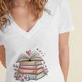 All Booked For Valentines Book Lover Romance Women's Jersey Short Sleeve Deep V-Neck Tshirt