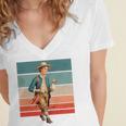 Boy Goose Vintage Rural Pastoral Charm Nostalgia Simple Life Women's Jersey Short Sleeve Deep V-Neck Tshirt