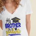 My Brother Is A Graduate Shirt Matching Family Graduation Women's Jersey Short Sleeve Deep V-Neck Tshirt