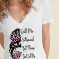 Call Me Antisocial But Please Don't Call Me Introvert Women's Jersey Short Sleeve Deep V-Neck Tshirt