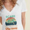 You Can't Scare Me I'm From The 1900s Retro Vintage Premium Tri-Blend Women's Jersey Short Sleeve Deep V-Neck Tshirt
