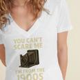 You Can't Scare Me I'm From The 1900s Vintage Camera Women's Jersey Short Sleeve Deep V-Neck Tshirt