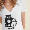 Cat What Humor Introvert Anti-Social Women's Jersey Short Sleeve Deep V-Neck Tshirt Cat What Humor Introvert Anti-Social Women's Jersey Short Sleeve Deep V-Neck Tshirt