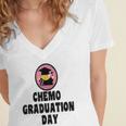 Chemo Graduation Day Victory Support Shirt Women's Jersey Short Sleeve Deep V-Neck Tshirt