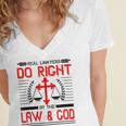 Christian Lawyer Attorney Law Student Graduation Exam Women's Jersey Short Sleeve Deep V-Neck Tshirt