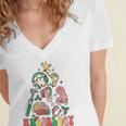 Christmas Audiology Tree Audiology Student Graduation Women's Jersey Short Sleeve Deep V-Neck Tshirt