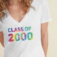Class Of 2000 School Reunion College Highschool Graduation Premium Tri-Blend Women's Jersey Short Sleeve Deep V-Neck Tshirt