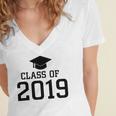 Class Of 2019 Shirt Graduation Gift Women's Jersey Short Sleeve Deep V-Neck Tshirt