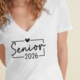 Class Of 2026 Senior 2026 Back To School Graduation 2026 Women's Jersey Short Sleeve Deep V-Neck Tshirt
