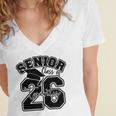 Class Of 2026 Senior 2026 Graduation Women's Jersey Short Sleeve Deep V-Neck Tshirt