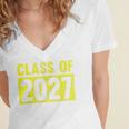 Class Of 2027 Future Graduation Tee T-Shirt Women's Jersey Short Sleeve Deep V-Neck Tshirt