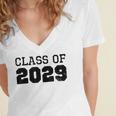 Class Of 2029 Future Graduation Vintage T-Shirt Women's Jersey Short Sleeve Deep V-Neck Tshirt