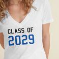Class Of 2029 Graduation T-Shirts Women's Jersey Short Sleeve Deep V-Neck Tshirt