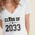 Class Of 2033 Shirt Graduation Women's Jersey Short Sleeve Deep V-Neck Tshirt