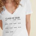 Class Of 2035 Handprint Graduation Women's Jersey Short Sleeve Deep V-Neck Tshirt