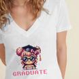 Classic I'm From The 1900s Retro Games Graduating Girl Premium Women's Jersey Short Sleeve Deep V-Neck Tshirt