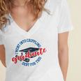 College University School Graduation Debt Loan Women's Jersey Short Sleeve Deep V-Neck Tshirt