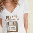 Dad Joke I'm From The 1900s Old Floppy Disk Programmer Women's Jersey Short Sleeve Deep V-Neck Tshirt
