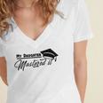 My Daughter Mastered It Tee Shirt Masters Graduation Women's Jersey Short Sleeve Deep V-Neck Tshirt